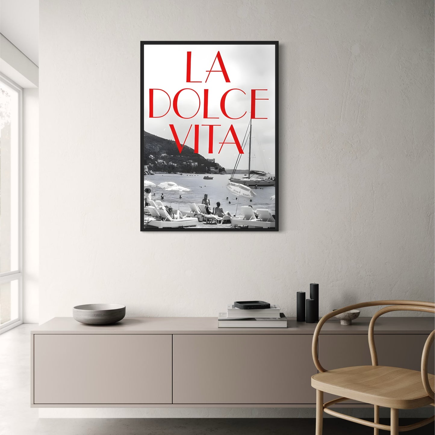 La Dolce Vita | Vintage Schwarz-Weiß-Strand