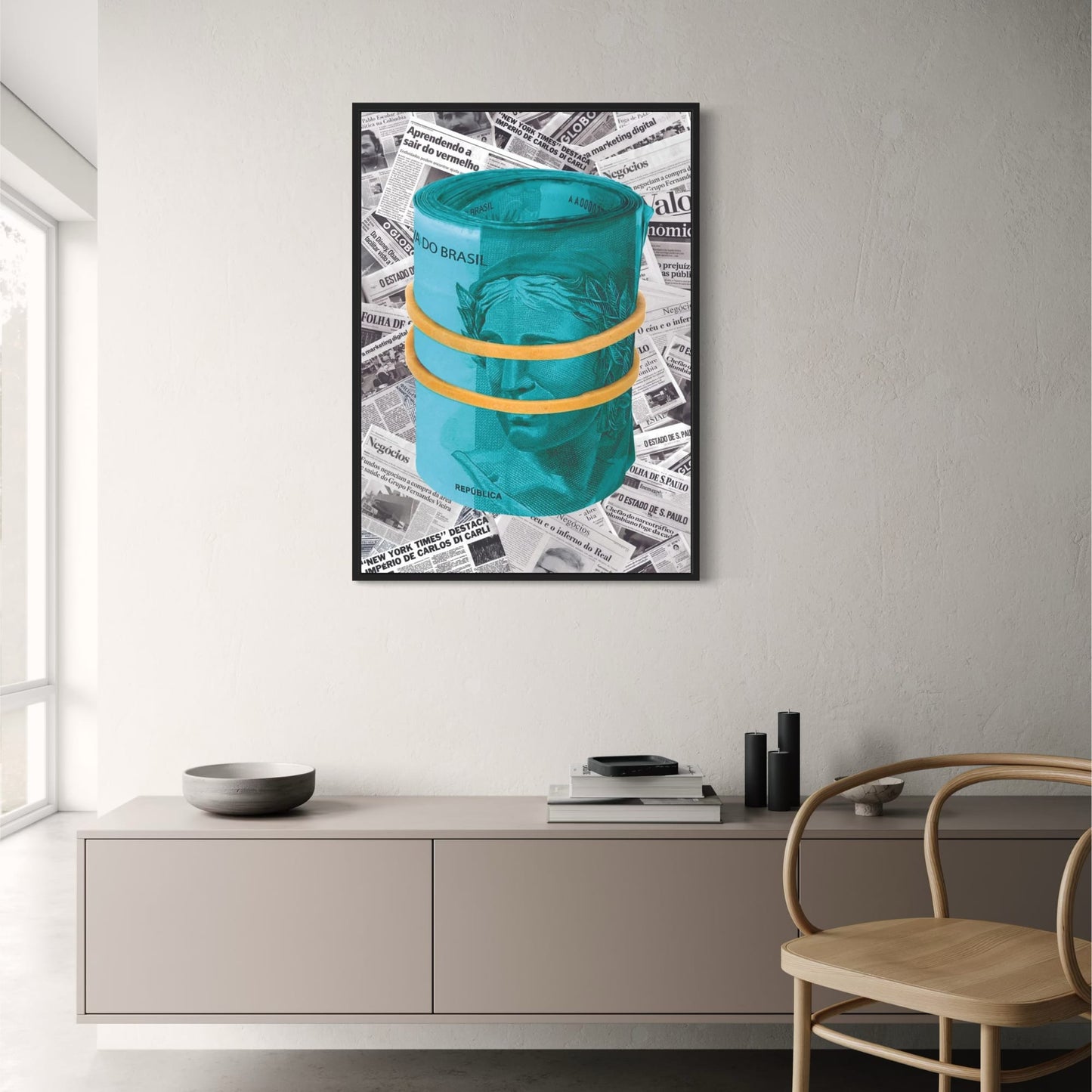 Braziliaanse Munt | Opgerolde Bankbiljetten Kunst