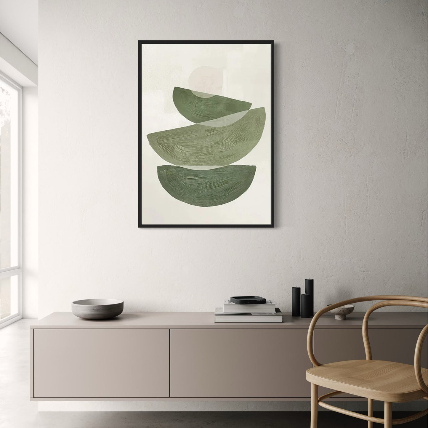 Geometrische Groenen | Moderne Abstract | Natuur Geïnspireerd