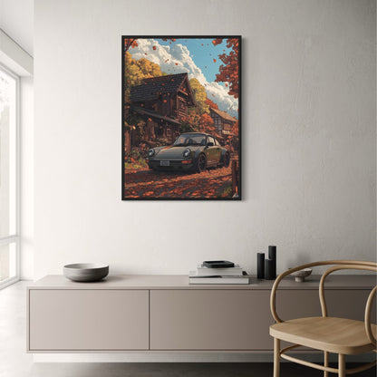 Vintage Sports Car | Scenic Alpine Drive | Autumn Countryside