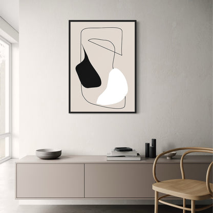 Organic Abstract Pattern Poster | Monochrome Art Print | Modern Home Decor | Minimalist Black and White Poster | Artwork for Living Room or Office Decor