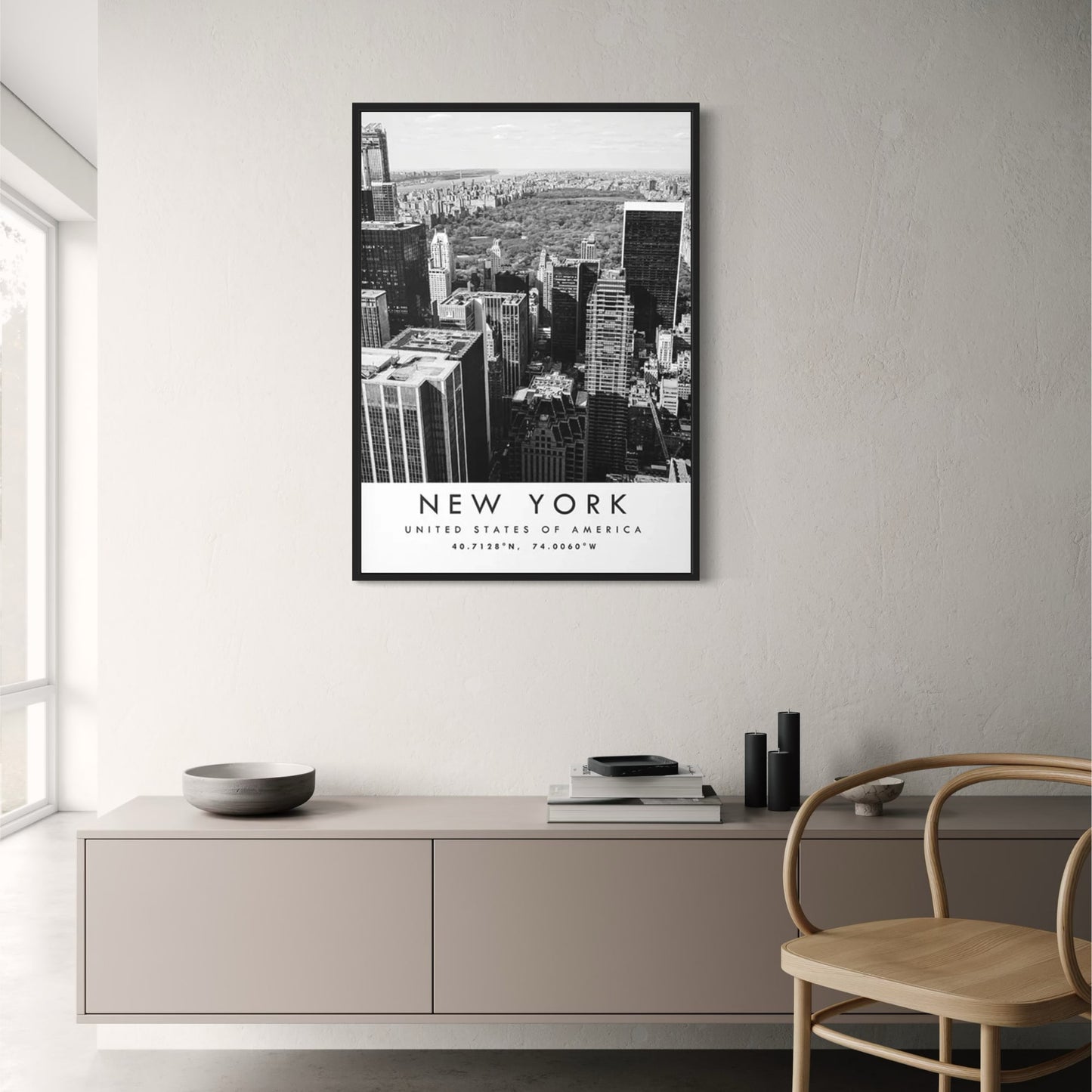 Skyline Poster | New York City Urban Scene | Stunning Wall Art | USA Cityscape | Contemporary Home Decor