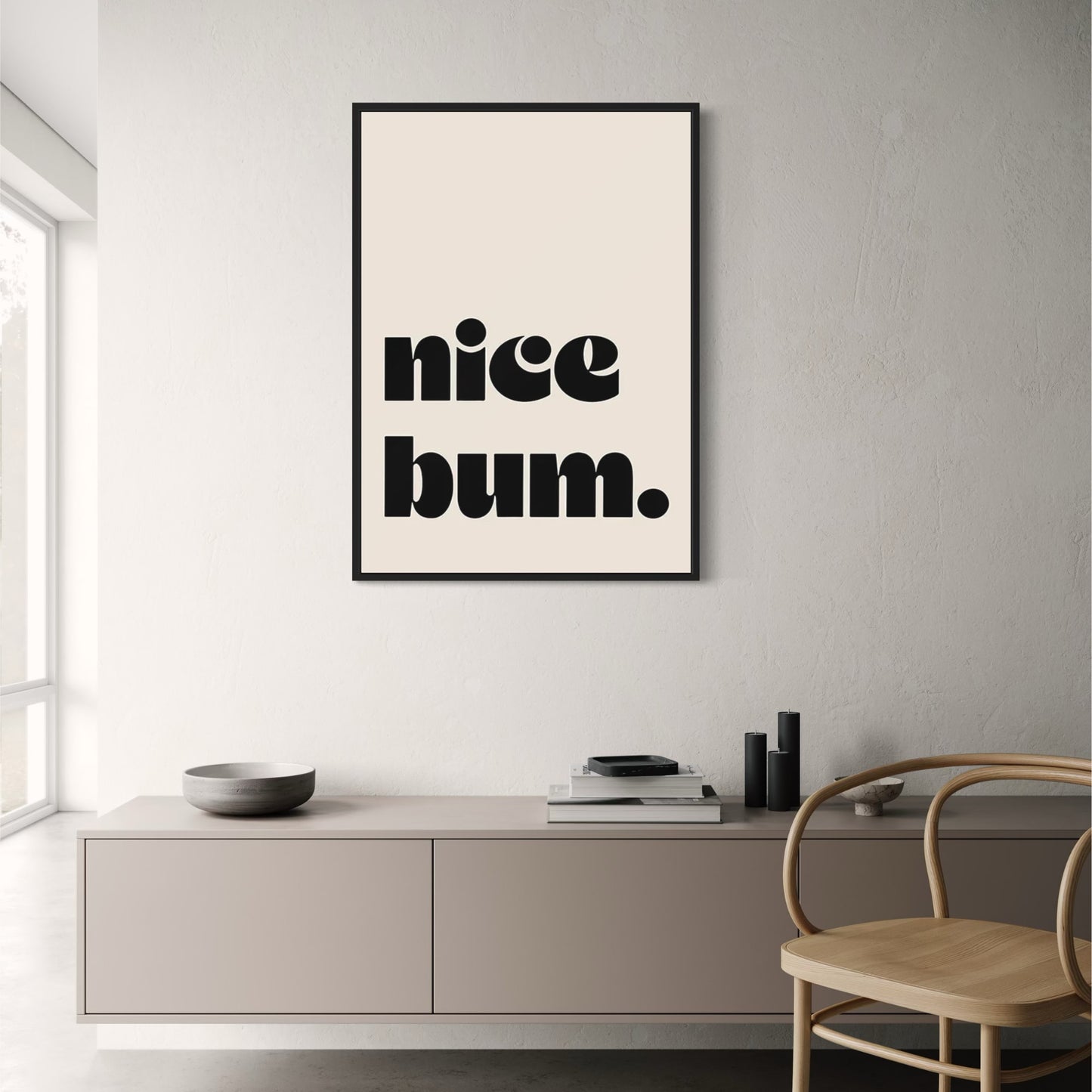 Nice Bum | Vintage Pink Cartoon