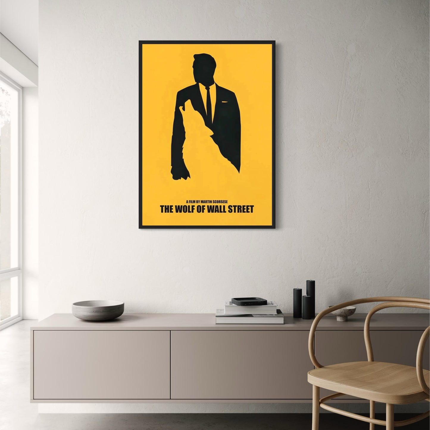 Poster „The Wolf of Wall Street“ | Leinwandkunst von Leonardo DiCaprio | Heimdekoration, Wandkunst fürs Wohnzimmer