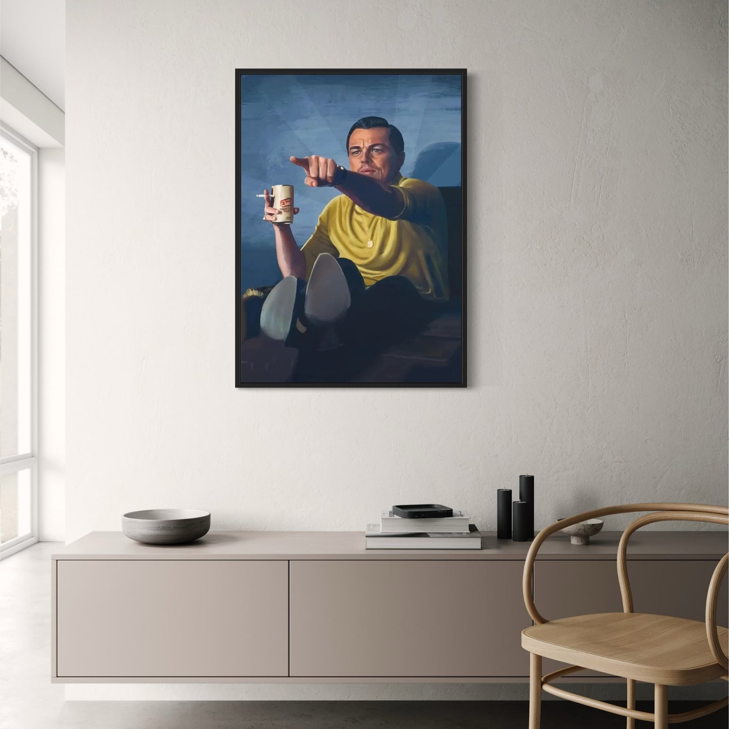 Leinwandposter „The Wolf of Wall Street“ | Leonardo DiCaprio Kunst | Klassische Filmwandkunst | Wohndekoration