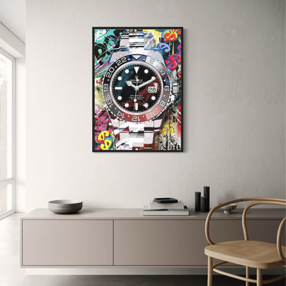 Rolex GMT-Master 2 im Graffiti-Stil | Farbenfrohe zeitgenössische Kunst