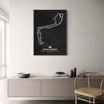Formel-1-Poster Circuit de Monaco | Monaco | Monte Carlo | Kultige Grand-Prix-Strecke von Monaco | Luxuriöse F1-Straßenrennstrecken-Poster