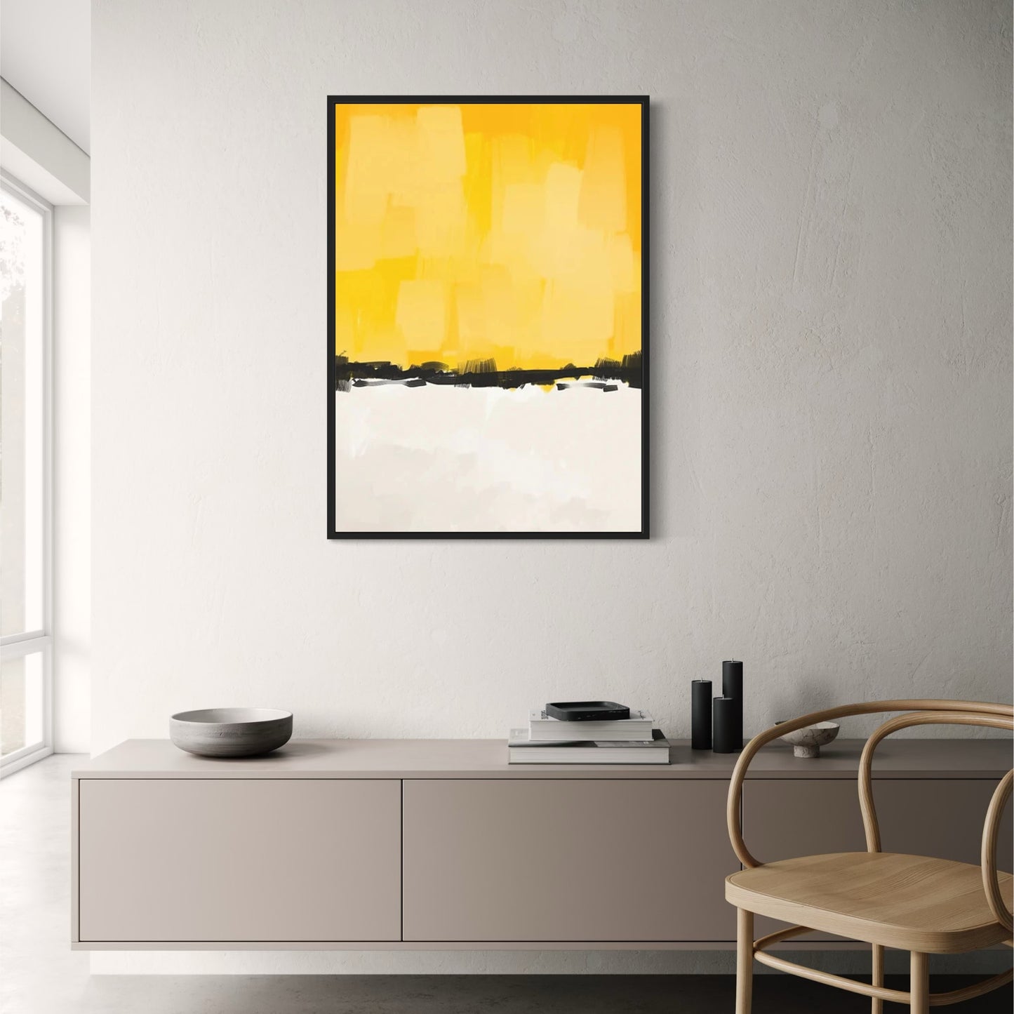 Abstrakter bunter Welleneffekt | Lebendiges Wandkunstposter für die Inneneinrichtung | Modernes Kunstwerk