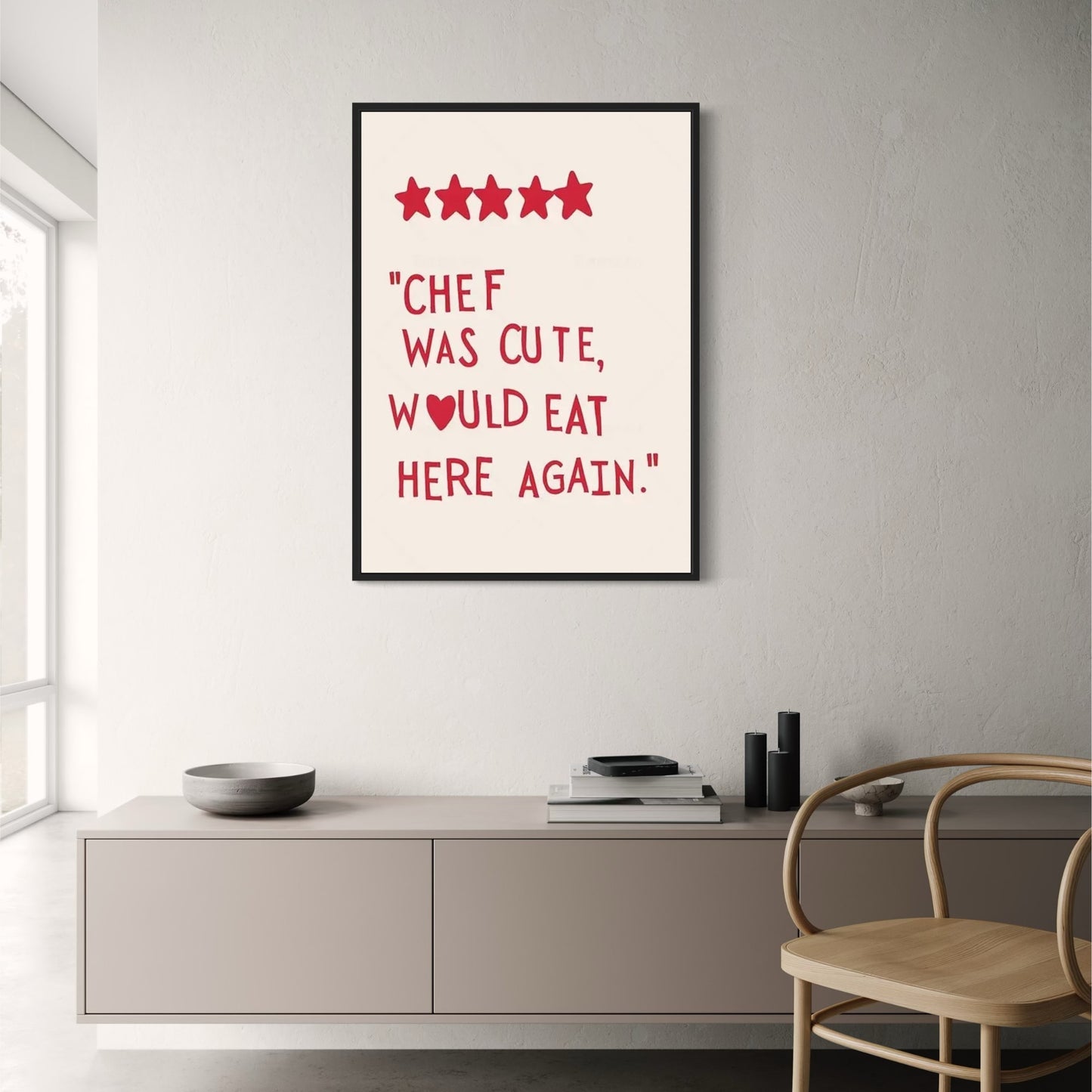 Minimalistische Chef Illustratie | Bijzondere Eetkunst