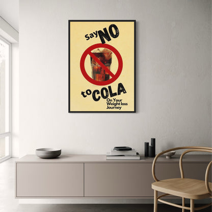 Sag Nein zu Cola | Warnschild im Vintage-Stil