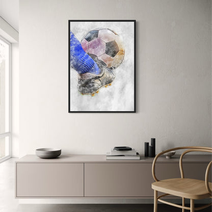 Football Passion Poster | Tribute to Sport's Spirit and Perseverance | Inspired Artwork for Home Decor