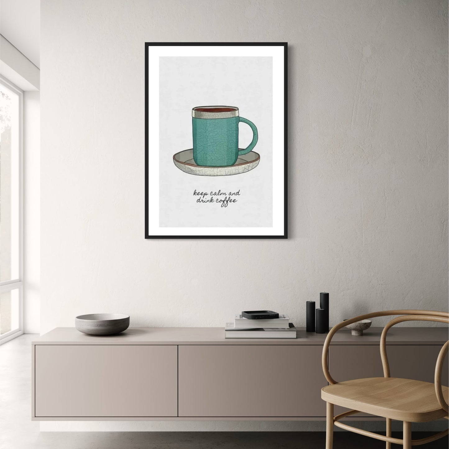 Keep Calm And Drink Coffee | Decorative Wall Poster | Home & Garden Decor | Visual Artwork