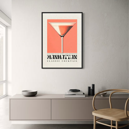 Manhattan Classic Cocktail | Vintage Drink Art