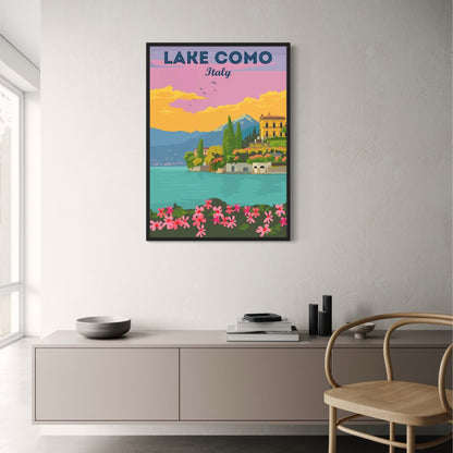 Comer See | Vintage-Reisekunst aus Italien