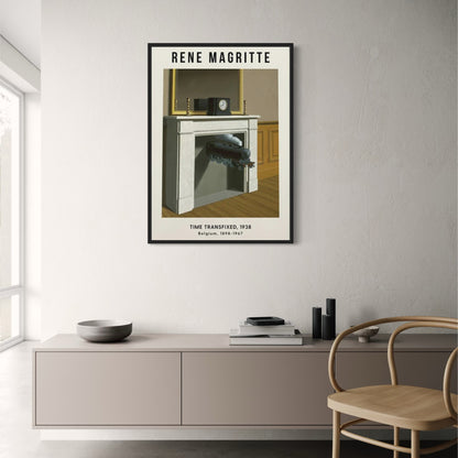 René Magritte | Tijd Versteend 1938 | Surrealisme | Vintage Stoomtrein