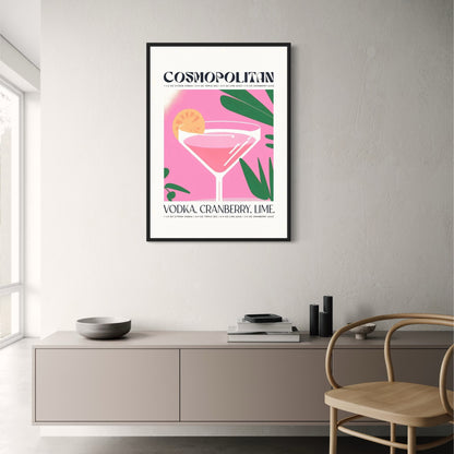 Wodka Cranberry Lime | Moderne Cocktailillustration