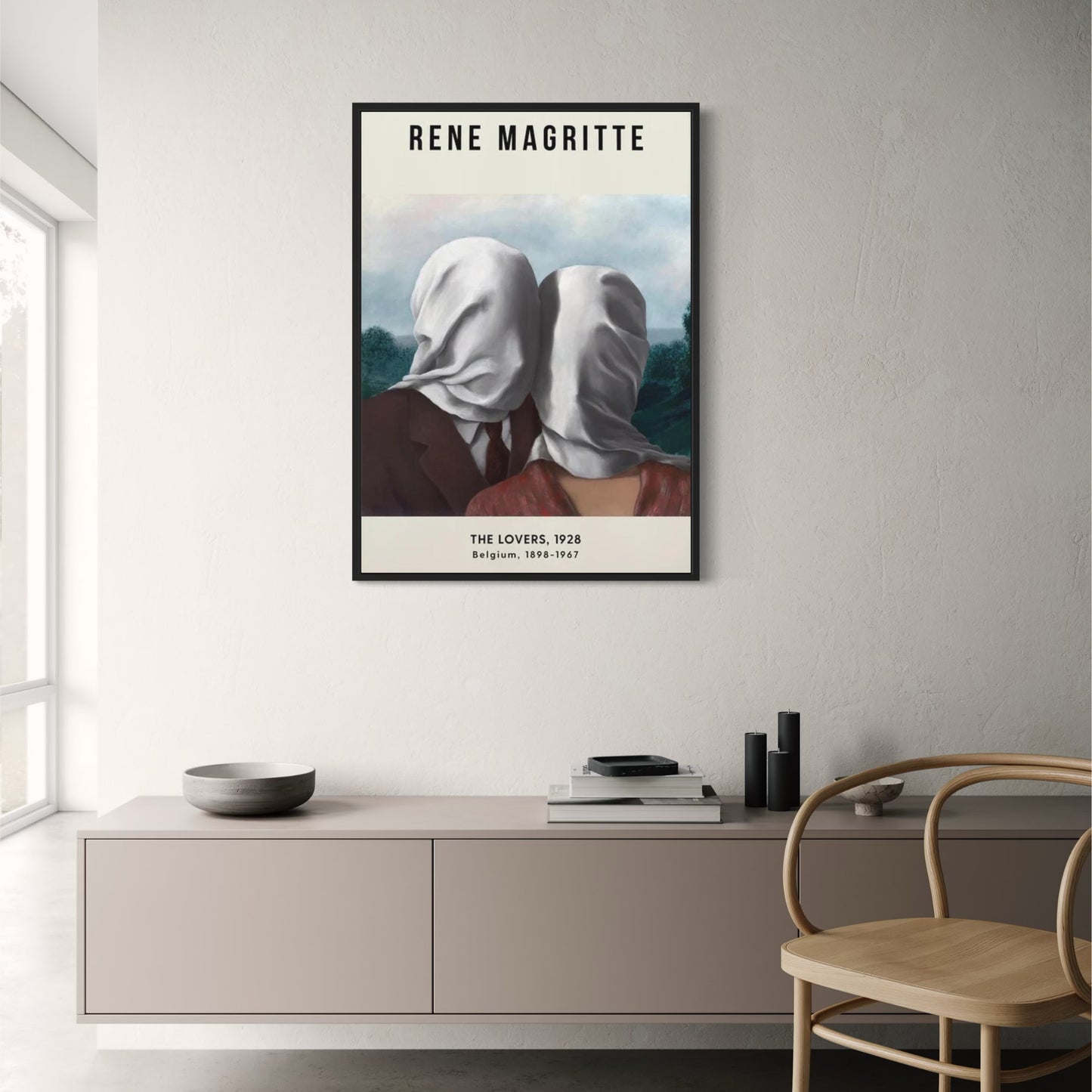 De Geliefden 1928 | René Magritte Surrealistische Kunst