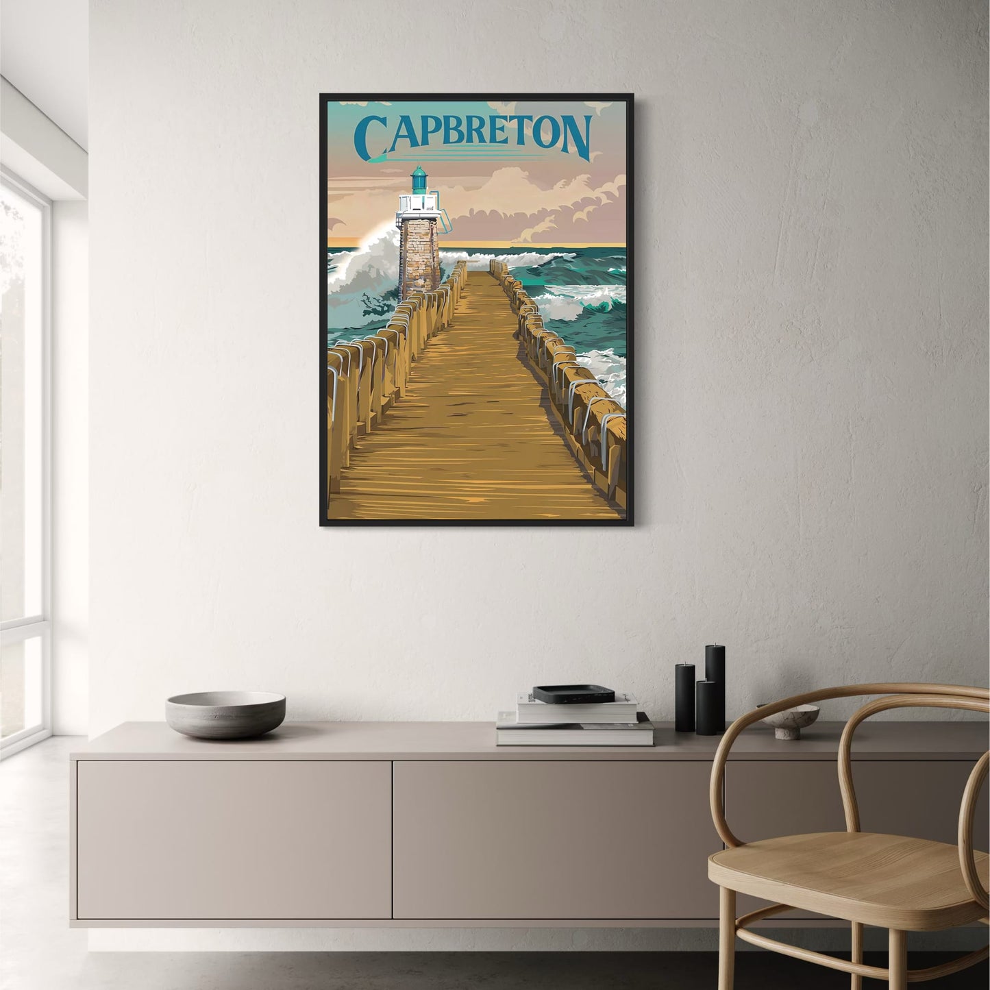 Capbreton | France | Historic Harbor Navigation Artwork | Coastal Scene | Poster | Wall Art Decor