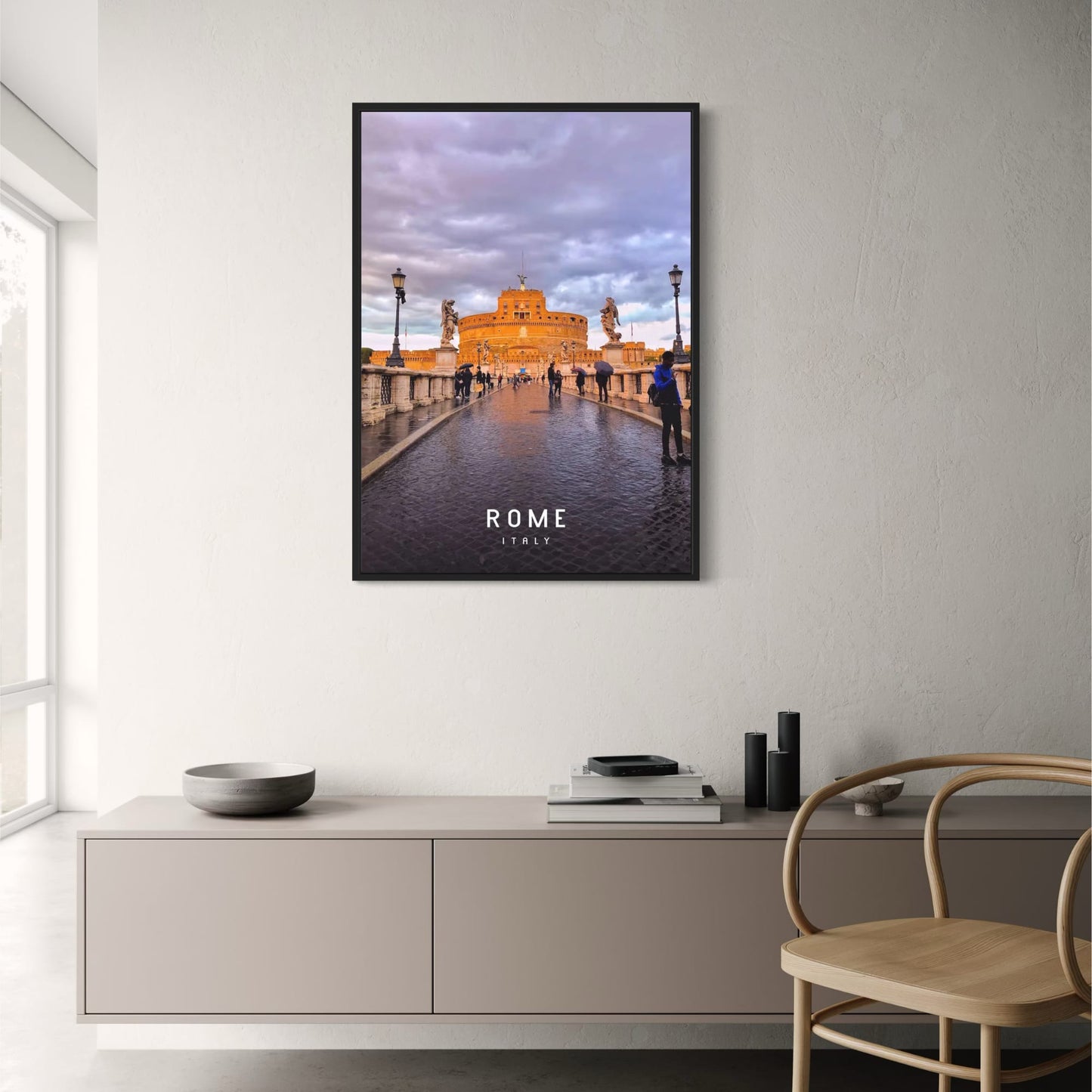 Engelsburg | Rom | Italien | Entdecken Sie mittelalterliche Majestät | Festung am Fluss Tiber | Historische Rom-Poster