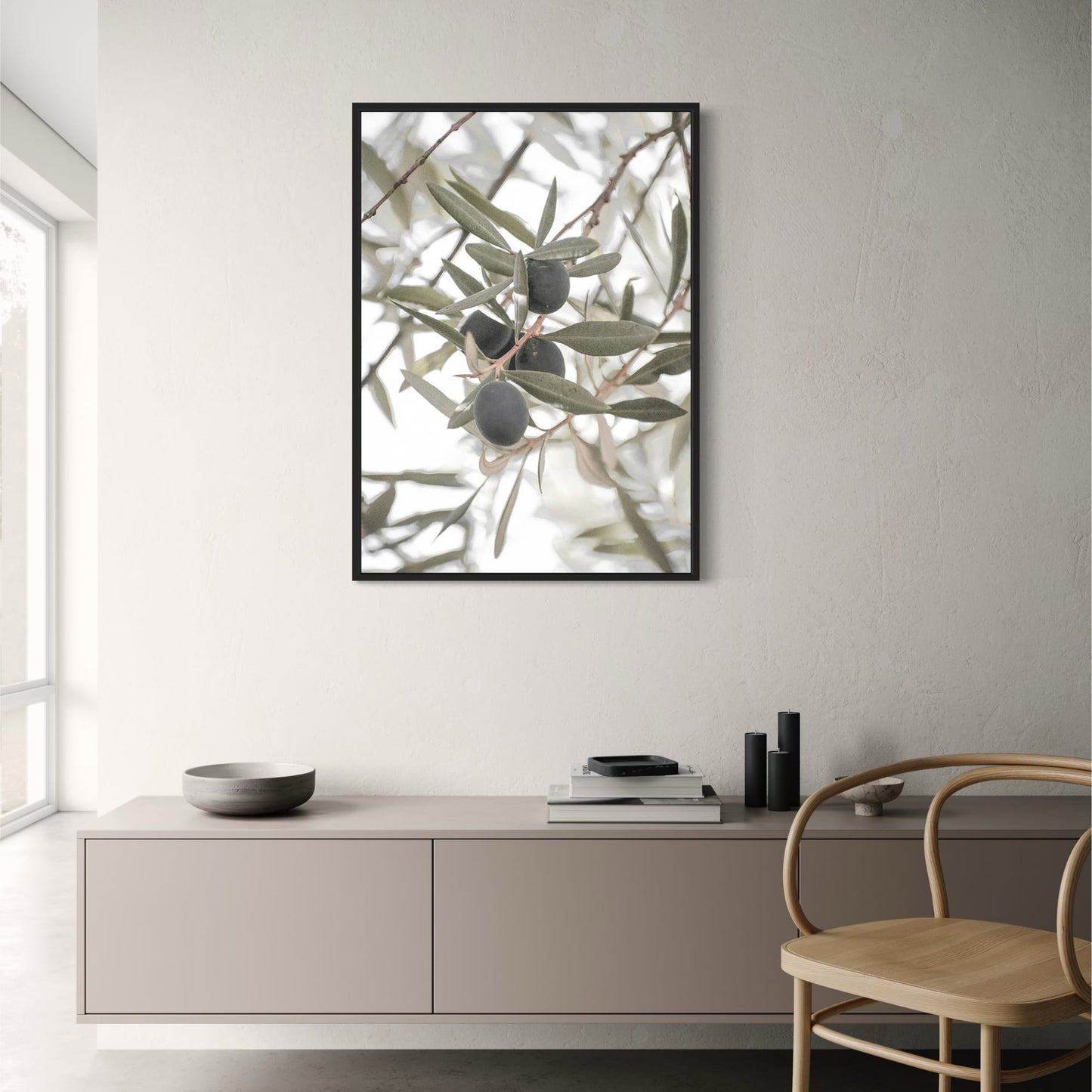 Olive Garden Landscape Poster | Tranquil Mediterranean Scene | Italy Wall Art | Scenic Artwork for Home Decor