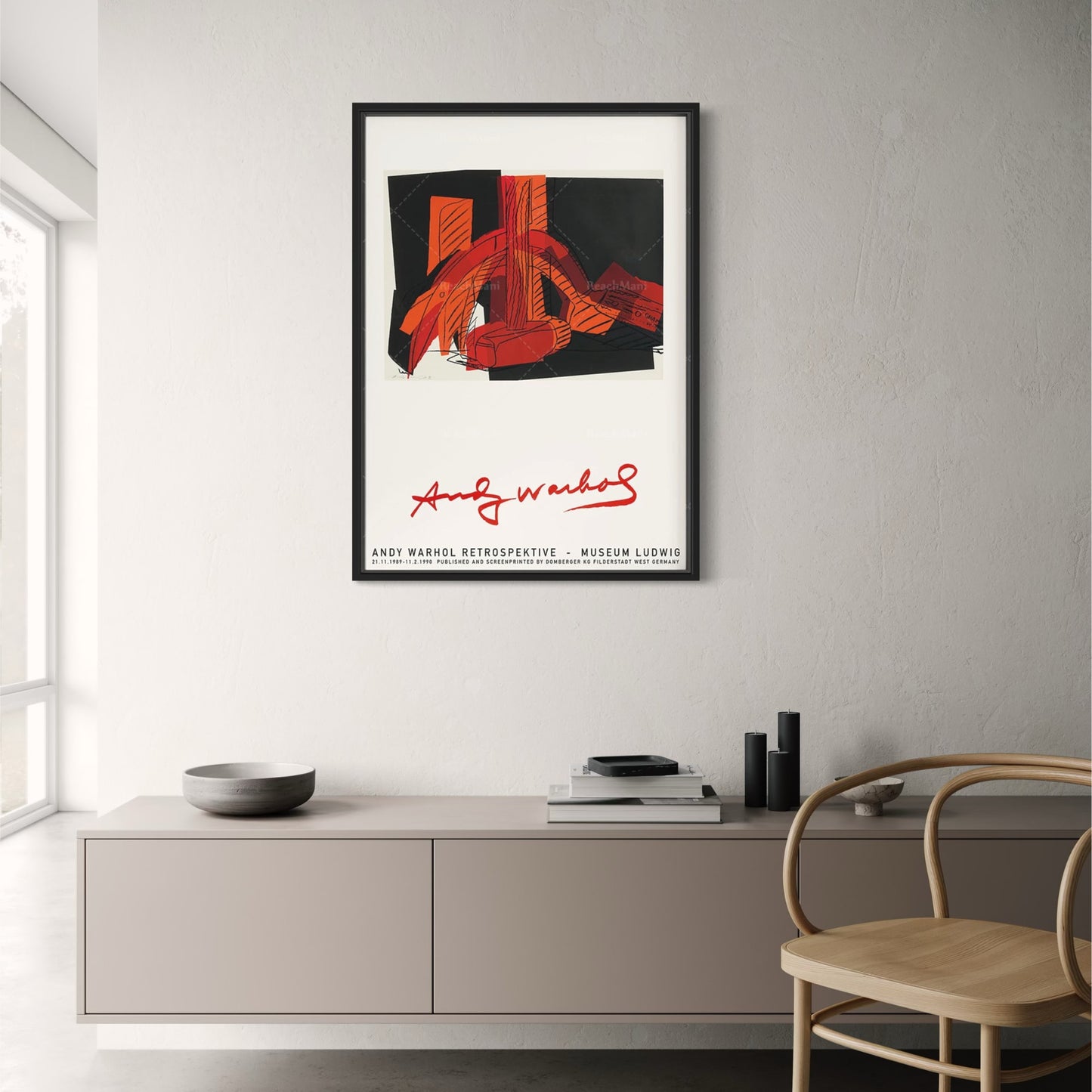 Andy Warhol | Retrospective Art Poster | Museum Ludwig 1989 | Vintage Pop Art | Iconic Wall Decor | Collectible Print