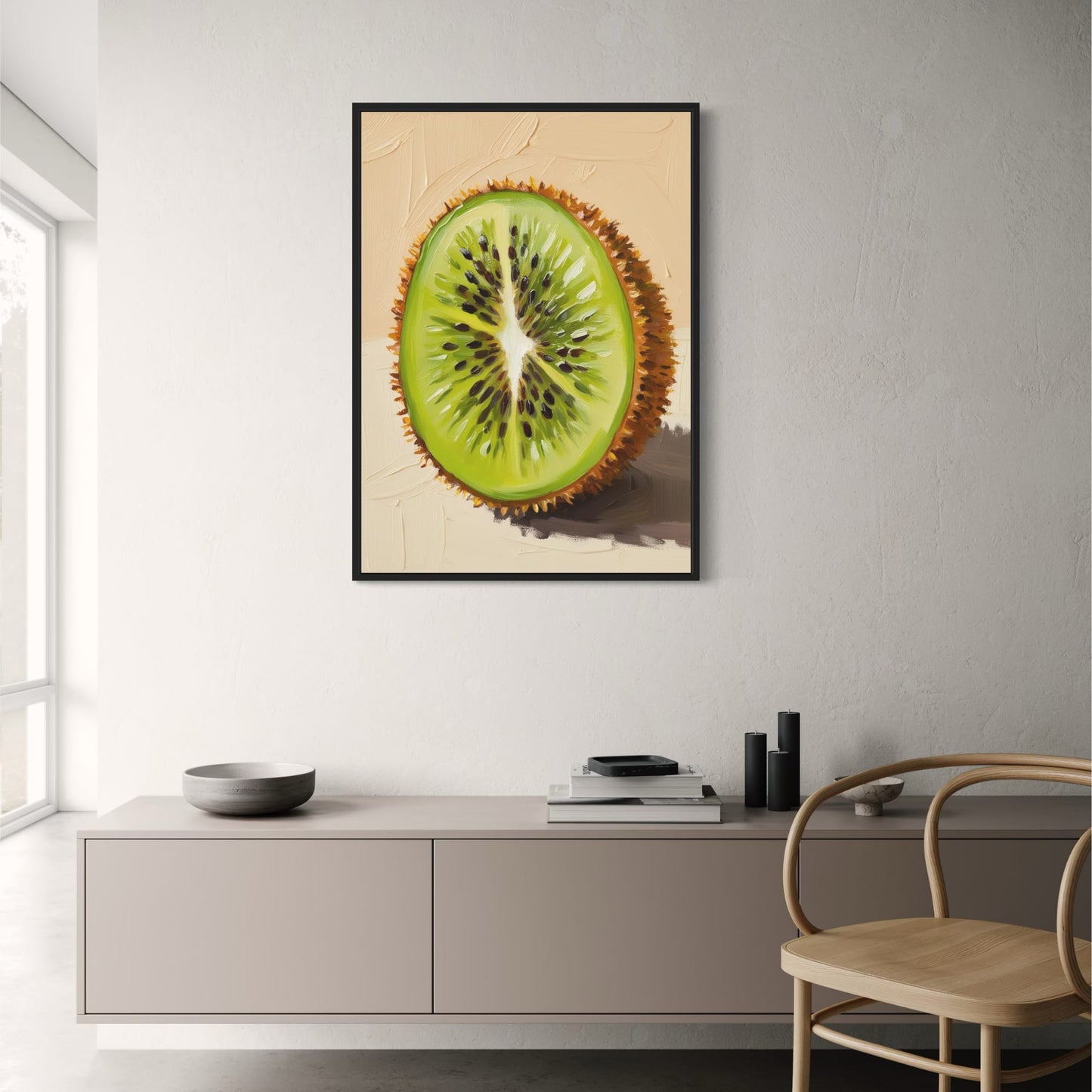 Fresh Kiwi | Wall Art Poster | Vibrant Decor | Fruit Print for Home & Kitchen | Botanical Illustration |  Poster Art for Living Room | Nature Inspired Wall Decor