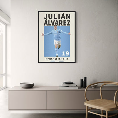 Julian Alvarez | Famous Football Players Poster | Soccer Star Artwork | Wall Decor