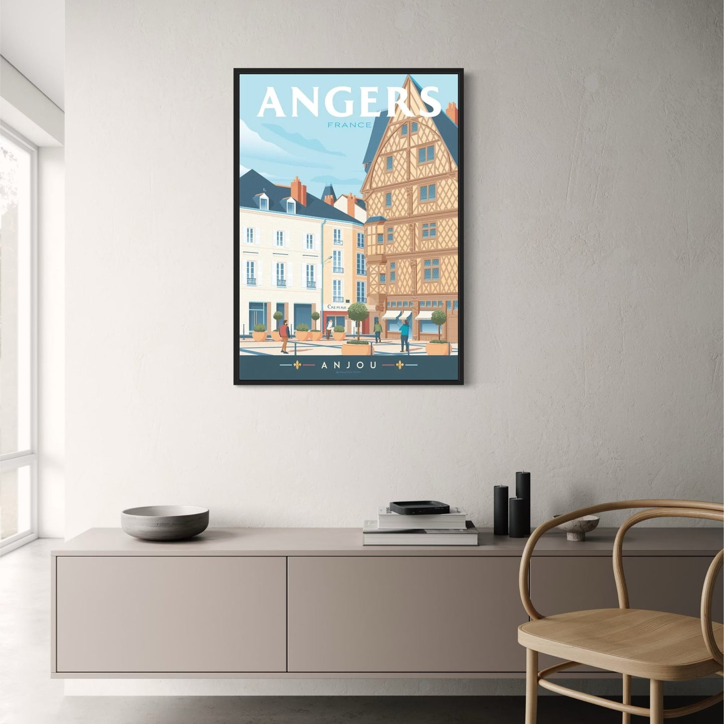 Angers France Poster | Iconic Destinations Series | Scenic Wall Art | Travel Landscape | Home Decor | Visual Artwork