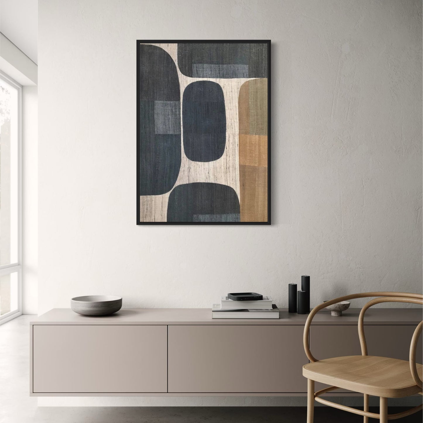 Organic Forms Poster | Home Decor Wall Art | Abstract Nature-Inspired Design | Modern Artwork Print | 24x36 Inches | Living Room Decoration