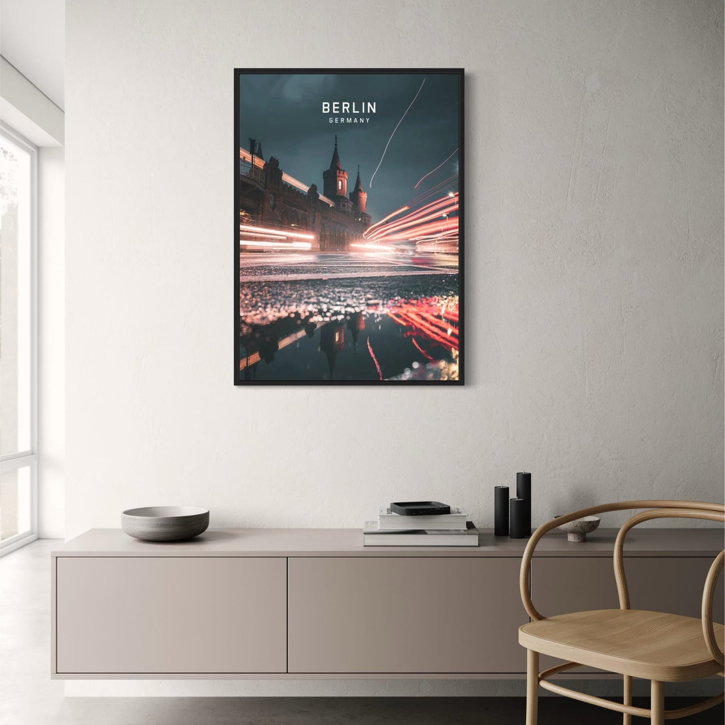 Berlin Traffic Poster | Germany Cityscape Art | European City Decor | Wall Art for Home & Office