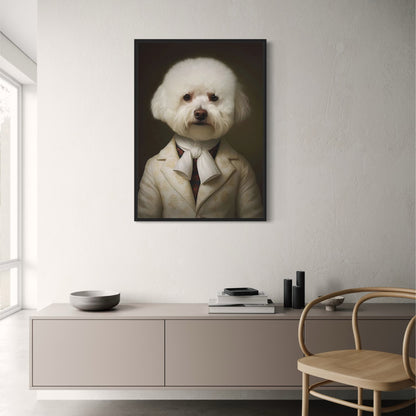 Vintage Suit Bichon Frise | Timeless Style Decor