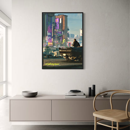 Cyberpunk 2077 | Sci-Fi Art | Neon Cityscape | Video Game Poster | Wall Decor | Futuristic Design | Gamer Room Art | High-Quality Print