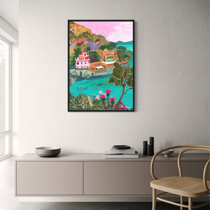 abstract india landscape poster