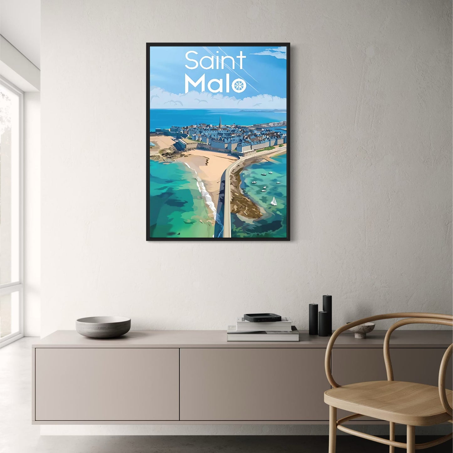 Saint Malo | Celebrating the Beauty of French Coastal Towns | Coastal French Poster | Home Decor Artwork | Scenic Wall Art Decor