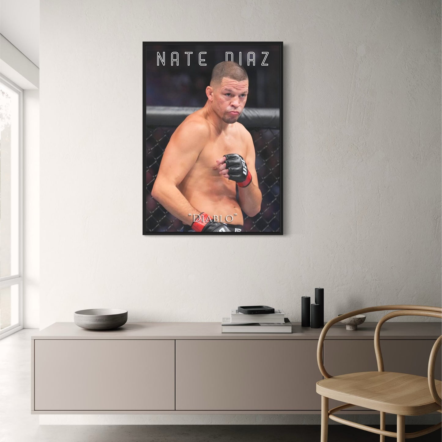 Nate Diaz UFC Poster 'Diablo' MMA-Kämpfer Wandkunst