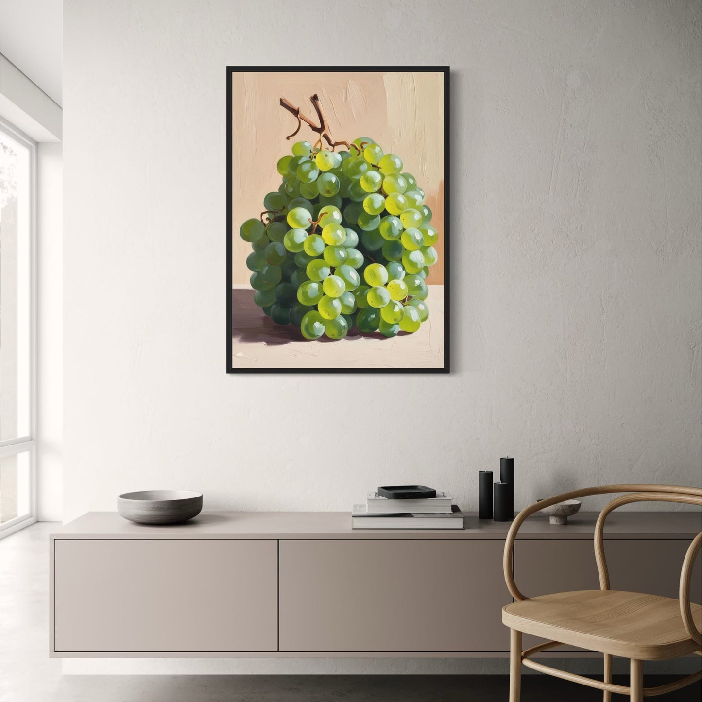 Grapes Still Life | Botanical Wall Art | Fruit Decor | Kitchen Decor | Fine Art Poster