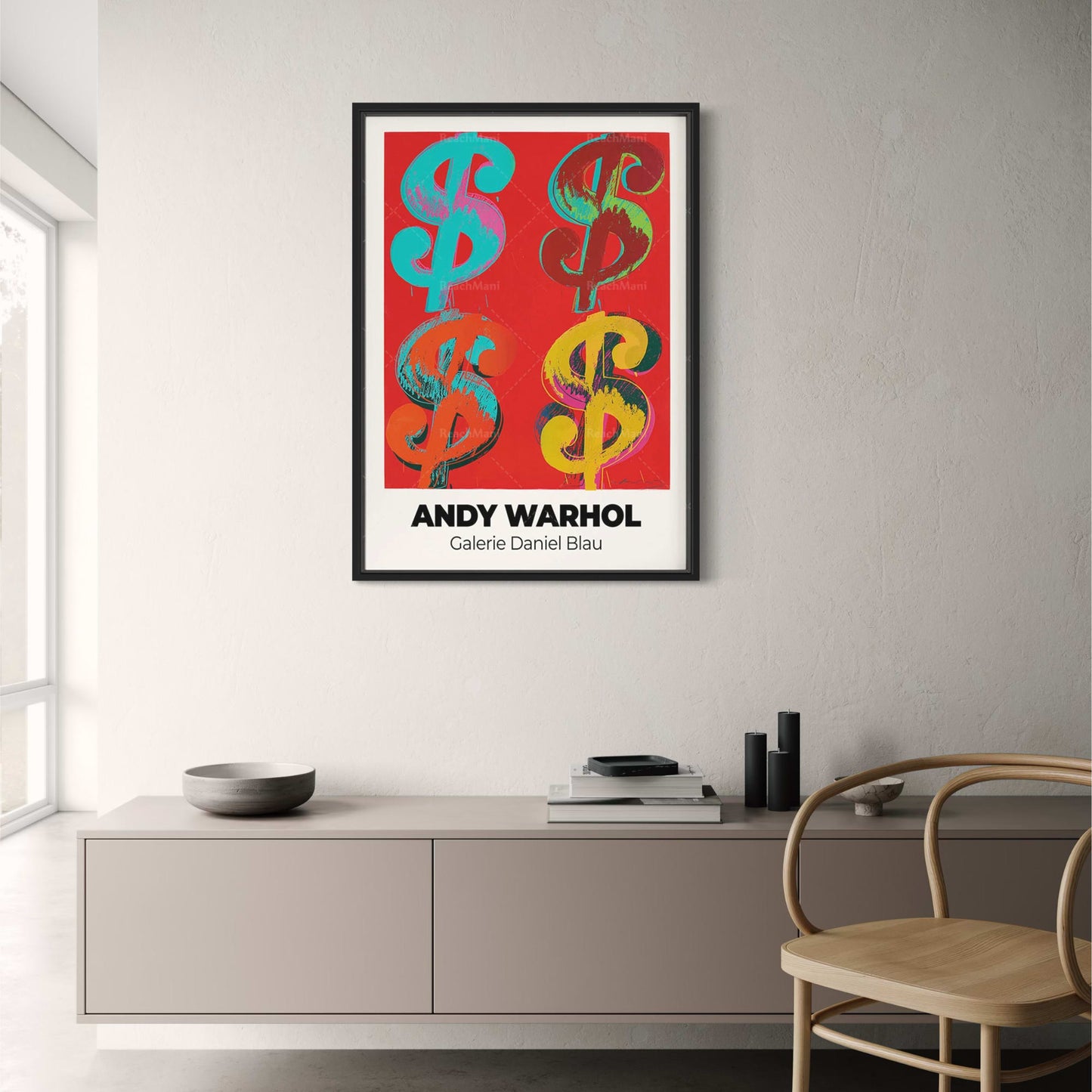 Andy Warhol Art | Colorful Visual Artwork | Daniel Blau Exhibition | Pop Art Icon | Decorative Poster