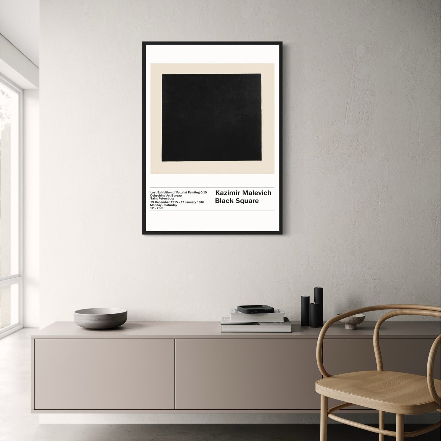 Malevich Zwart Vierkant | Minimalistische Abstract
