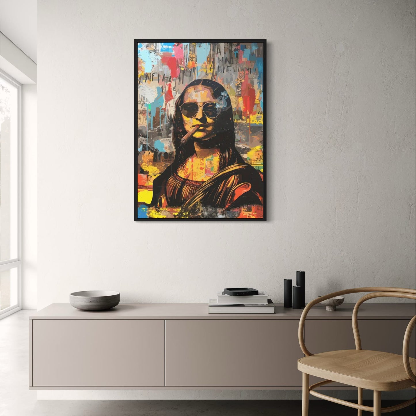 Punk-Renaissance | Mona Lisa raucht | Vintage-Stil