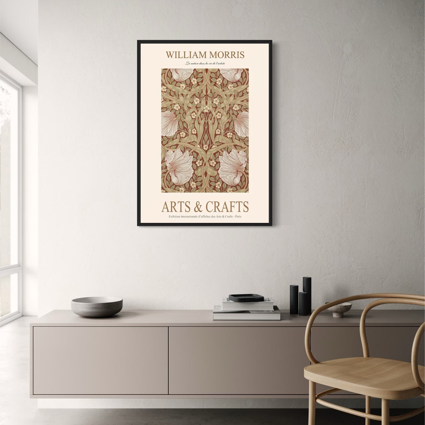 William Morris | Pimpernel Wall Art | Floral Design Poster | Vintage Botanical Print | Botanical Wall Decor | Art Nouveau Style | Home Decor