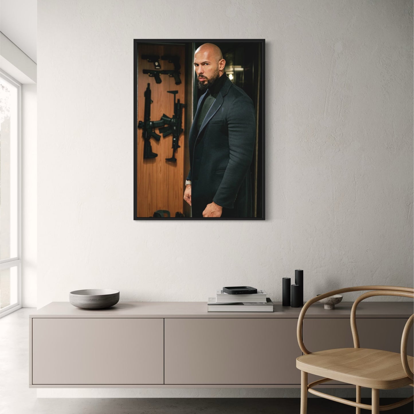 Andrew Tate | Dramatic Portrait | Suit & Guns