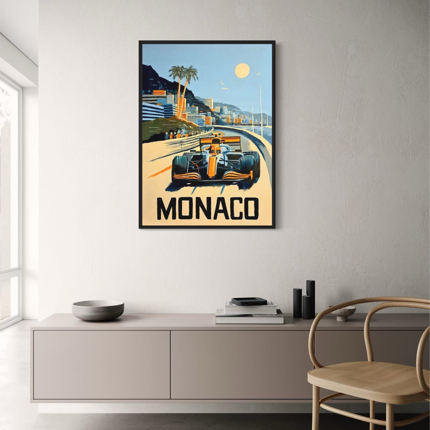 Poster zum Grand Prix von Monaco | Feiern Sie das legendäre Formel-1-Rennerlebnis | Lebendiger Kunstdruck zur Heimdekoration