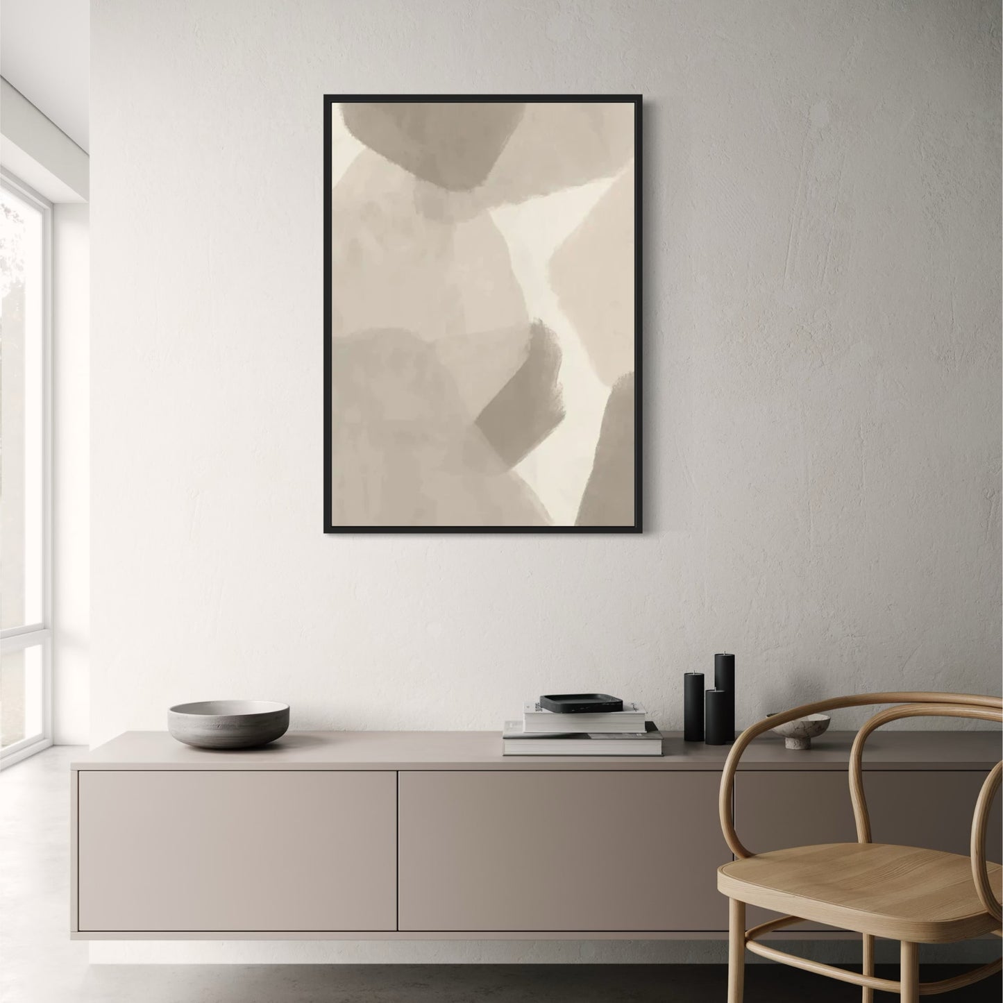 Abstract Minimalism Poster | Geometric Art Print | Modern Home Decor | Contemporary Wall Art | Aesthetic Design | Neutral Colors | Large Abstract Poster | Living Room & Office Decor