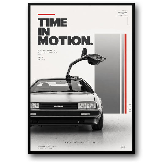 1981 DMC-12 Auto Poster | Vintage Auto Wandkunst | Retro Voertuig Print | Iconische Engineering Decor | Dromers Tijdloos Ontwerp