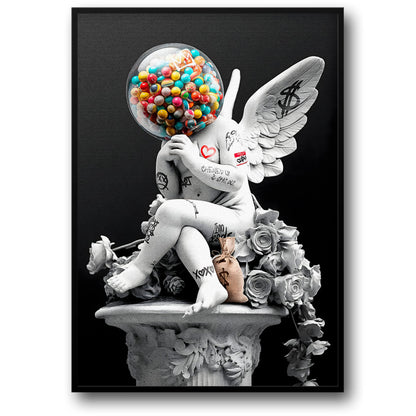 Winged Cherub Graffiti | Gumball Head | Modern Urban Art