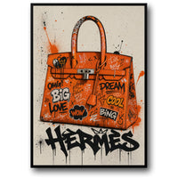 ORANGE GRAFFITI HANDBAG
