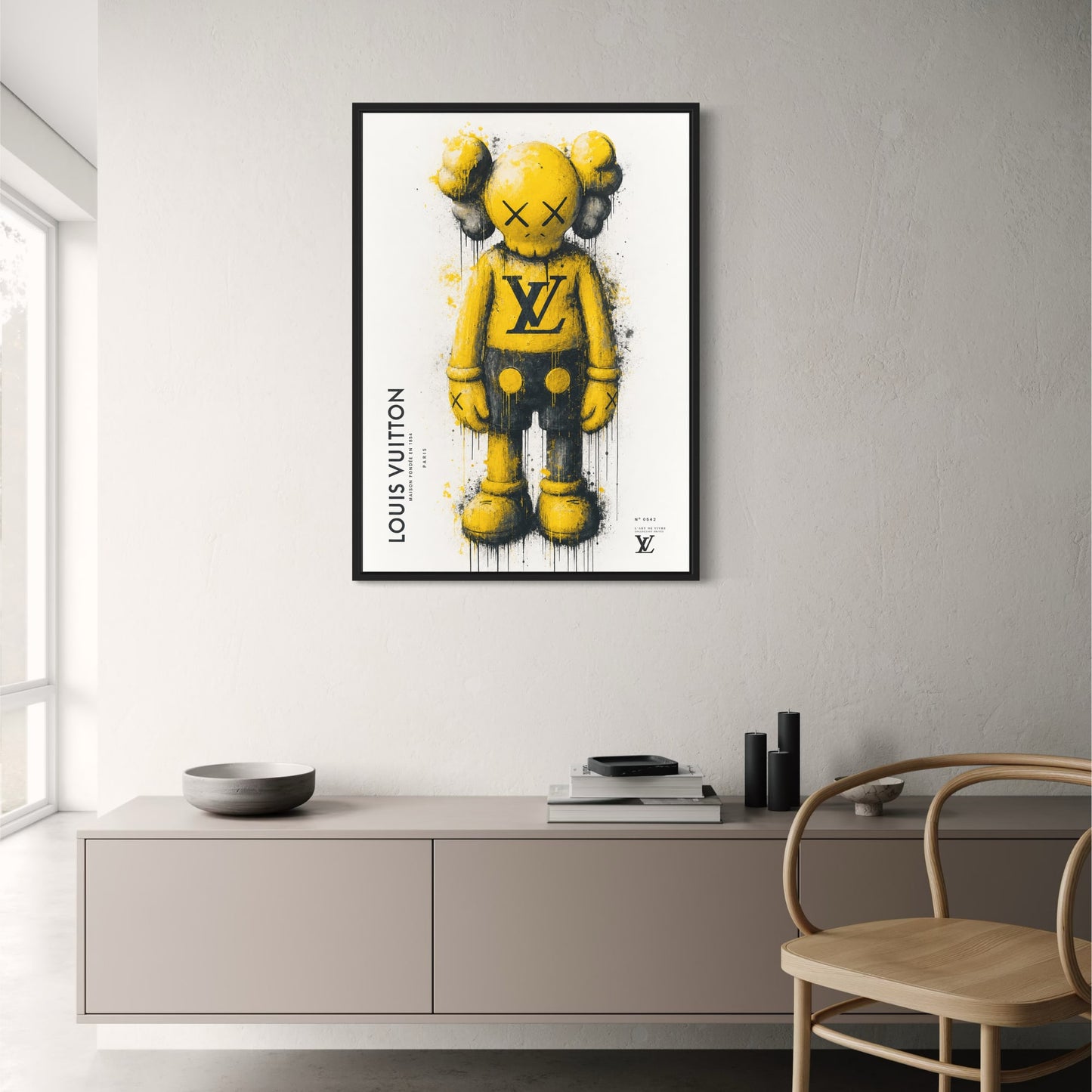 KAWS Inspired Art Print | Creative Wall Decor | Stylish Fashion Art Poster for Home or Office | Street Art Influenced Print