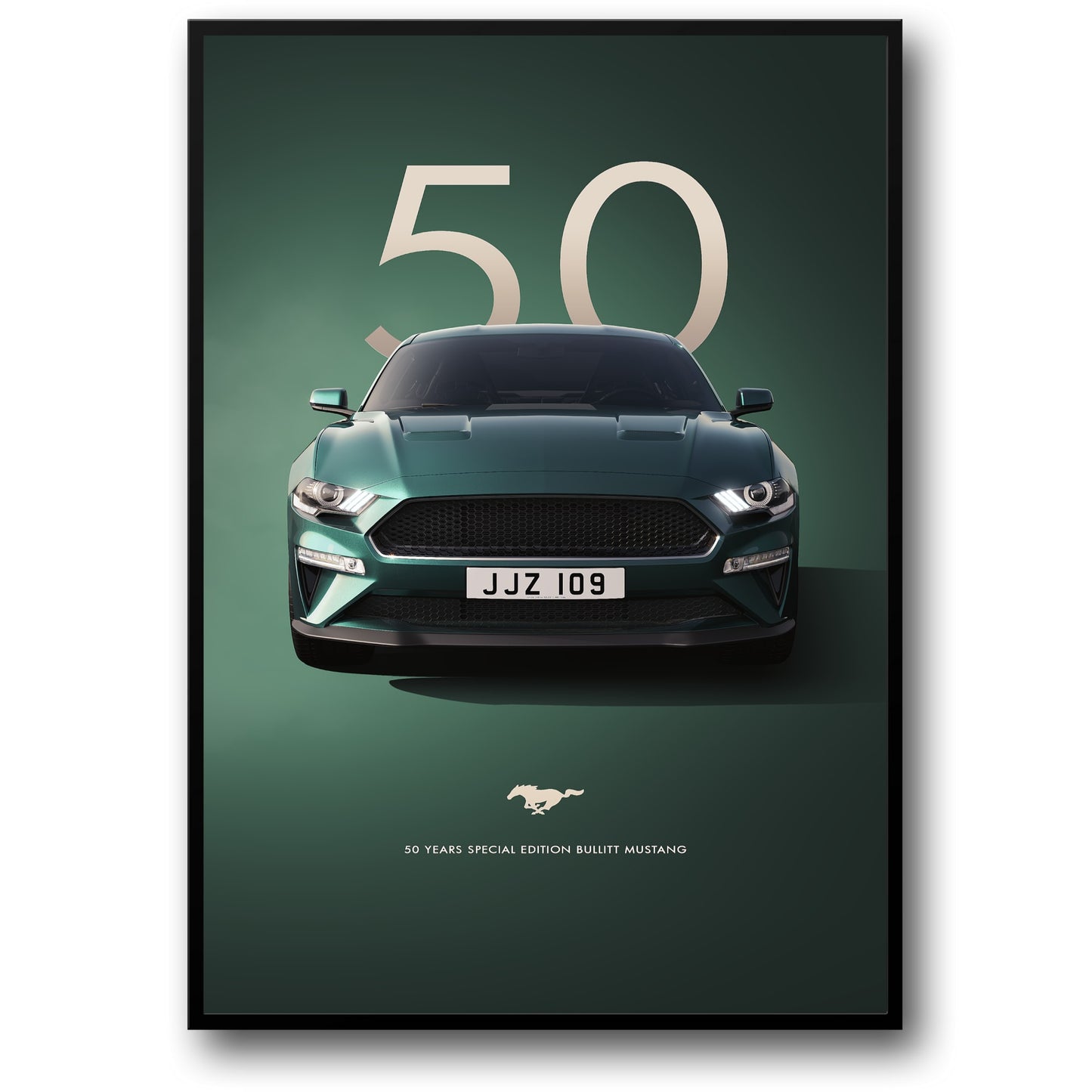 Bullitt Mustang | Classic Dark Green | Iconic Front View