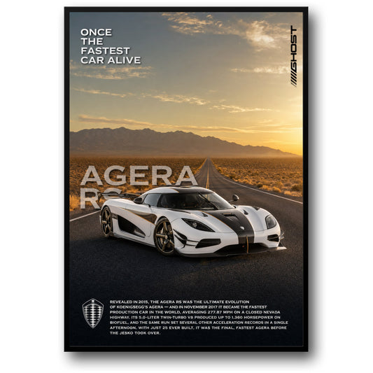 Koenigsegg Agera RS Supercar | Iconic Speed | Automotive Wall Decor