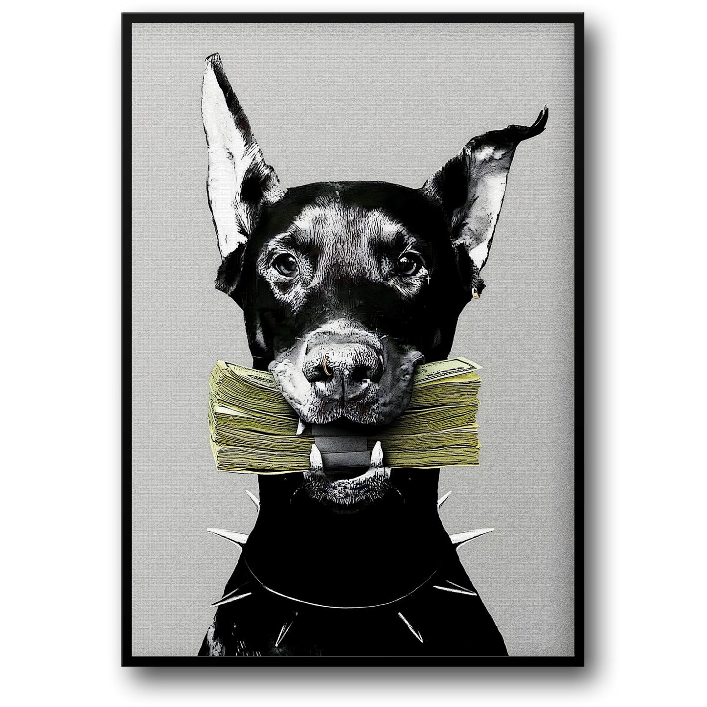 Fierce Doberman | Urban Minimalist Gray